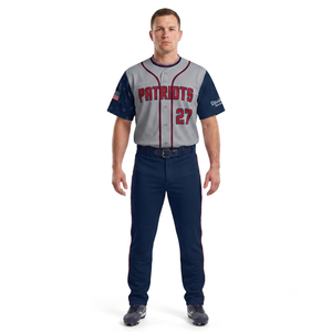 Maillot de baseball patriotique personnalisé pour homme, respirant, en tricot, motif étoile, nom du joueur, fabricant d'uniformes d'équipe OEM ODM - Product Image 1