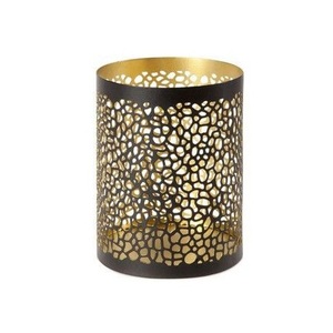 Geometric Brass Tea Light Holders Set <b>Heat</b> Resistant Home Decoration Wedding Lanterns - Product Image 3
