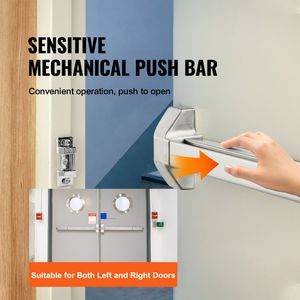 Barra Antipanico in Acciaio Inox da 31 Piedi per Porte di Emergenza Commerciali, Leva con 3 Chiavi per Porte Esterne Commerciali - Product Image 3