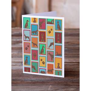 การ์ดเปล่าขนาด5x7 A7แปลกๆบรรจุในซอง Doberman pinscher 8ใบสีแดง - Product Image 2