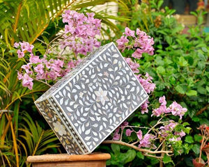 Boîte à bijoux en bois de résine de nacre naturelle faite à la main fabricant professionnel conçu pour l'emballage et le stockage de cadeaux - Product Image 3