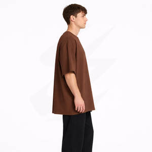 เสื้อยืดโอเวอร์ไซส์ผู้ชายผ้าคอตตอนหนานุ่มพิเศษ 300gsm สไตล์วินเทจ สตรีทแวร์  ไม่มีลาย  สั่งซื้อขั้นต่ำน้อย - Product Image 3