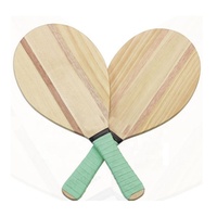 Ensemble de raquettes de Frescobol en bois de manguier et bambou Vero personnalisable, collection unique avec logo, emballage artisanal de plage, style européen SAM GLOBAL