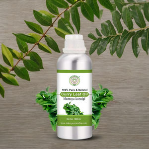 Huile essentielle de feuille de cari pure de qualité exportée 100% huile d'extrait de plantes naturelles - Product Image 2