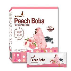 Barre glacée à la pêche Alody Boba avec un goût superposé de caramel et de sucre brun - Point de congélation de -25°C dans un emballage attrayant - Product Image 6