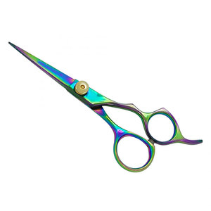 Hair Scissors German Stainless Steel Sharp <b>Blade</b> Medium Handle Multi Color Professional <b>Barber</b> Salon Scissors Gold Screw Hair - Product Image 1