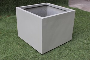 Customized Square Wholesale White Fiberglass Hand Carved Classic Durable Lightweight Floor Indoor/Outdoor Rectangular <b>Planter</b> - Product Image 2