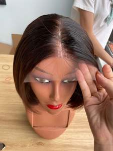 Pelucas de Bob recto de hueso Proveedor de cabello vietnamita crudo Color natural Bob 5*5 HD Encaje 100 Pelucas de cabello humano para mujeres negras - Product Image 2