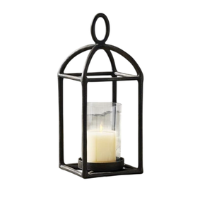 Lanterne à bougie en métal de qualité supérieure, personnalisable, vente en gros, portable, écologique, finition noire brillante, idéale pour les mariages - Product Image 6