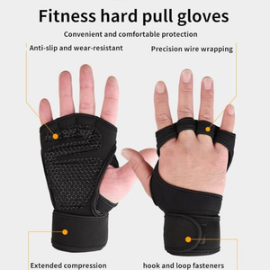 Customized Logo Weightlifting Sports Workout <b>Gloves</b> with Wrist Support <b>Weight</b> Lifting <b>Gloves</b> for Gym Palm Protection Cycling - Product Image 3