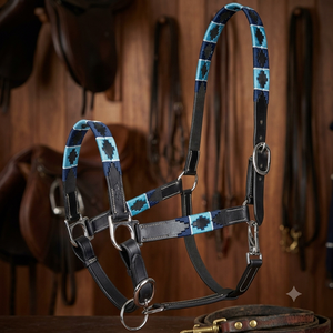 2026 Bestseller Cómodo y Resistente Cabestro de Polo de Cuero Duradero Estilo Montura Western Personalizado Negro Marrón Bronceado - Product Image 6