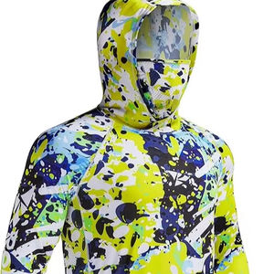 เสื้อเชิ้ตเดินป่าสำหรับผู้ชายแขนยาว UPF 50+ พร้อมหน้ากากป้องกันรังสียูวีและฮู้ดคลุมคอ - Product Image 1