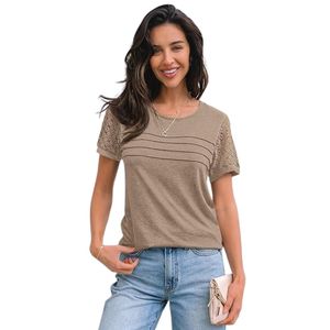 Camisetas de Manga Corta para Mujer, Elegantes, con Encaje, Tops de Verano 2026, Primavera, Camisetas Casuales a la Moda, Blusas Lindas para el Trabajo - Product Image 1