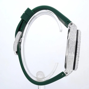 <b>Automatic</b> Luxury Sport Stainless Steel <b>Chronograph</b> Watch Crystal Mechanical Movement Fully Moissanite Bracelet Hip Hop Style - Product Image 4
