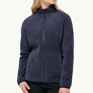 Veste polaire pour femme avec logo personnalisé, chaude, respirante, à fermeture éclair intégrale, pour la randonnée en extérieur, vêtement d'hiver décontracté, vente en gros - Product Image 1