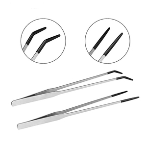 Pinzas de Alimentación Rectas y Curvas al por Mayor de 10.6 Pulgadas con Punta de Goma Negra, Pinzas de Alimentación para Terrarios para Geckos y Serpientes - Product Image 4