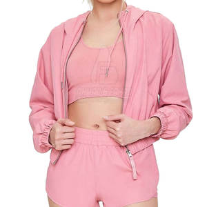 Women Windbreaker Jacket and Shorts Set Breathable Sportswear for Fitness Workout Windbreaker Short Set - Product Image 5