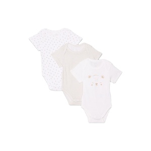 Pure Soft 100% Cotton Baby Bodysuit Crew Neck Short Sleeve Snap Crotch Closure Ultra Breathable Gentle Comfort Infant Rompers - Product Image 2