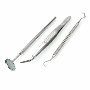 Kit d'examen dentaire professionnel avec miroir, sonde et pinces, instruments chirurgicaux dentaires en acier inoxydable pour étudiants - Product Image 6