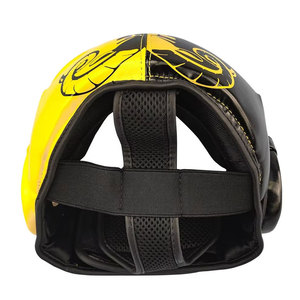 Protège-tête de boxe en cuir PU jaune avec motif animalier noir, fermeture auto-agrippante, équipement de protection pour adultes unisexe - Product Image 6