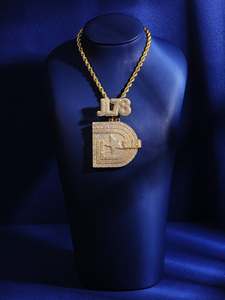 Colgante de Letra Personalizado con Diseño de Dibujos Animados y Moissanita, Chapado en Oro Rosa, Plata de Ley 925, Joyería Hip Hop con Inicial - Product Image 5