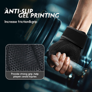 Outdoor Wear Gym Fitness <b>Gloves</b> Comfortable Fit Half Finger Breathable Leather Protection Gym Fitness <b>Gloves</b> - Product Image 4