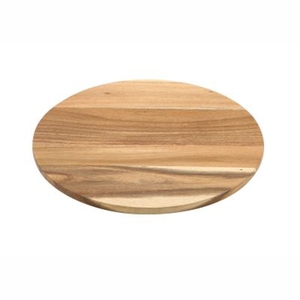 Plateau de service rond en bois naturel, plateau décoratif en bois massif, plateau de présentation alimentaire pour hôtel et restaurant - Product Image 1