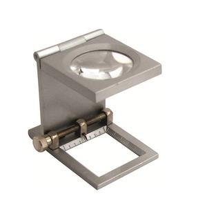 Lupa de aumento 10X con escala, lupa plegable triple de aleación de zinc para joyería y lectura, lupa para contar hilos textiles - Product Image 1