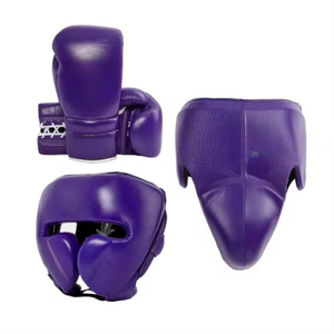 Ensemble d'entraînement de boxe professionnel sur mesure, très demandé, en cuir véritable, avec gants, protection de la tête et de l'aine, durable - Product Image 6