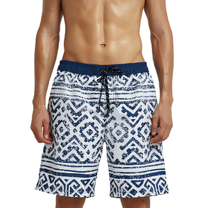 OEM Custom Eco Friendly Swim <b>Trunks</b> Quick Dry Casual Board Shorts <b>Men's</b> Mid Drawstring Soft Comfort Breathable Printed Beach - Product Image 2
