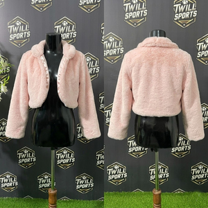Veste en fausse fourrure rose pour enfants personnalisable, chaude et confortable, manteau en fourrure d'hiver pour filles - Product Image 2