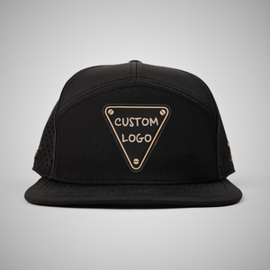 Casquette de baseball en polyester avec logo en PVC personnalisé vente en gros 5 panneaux coupe au laser pour sport de course à pied casquette de papa Gorras Golf Performance - Product Image 2