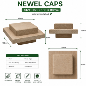 High Quality Stair Parts Minimalist Design Durable Newel Caps Construction for Staircase Bacony From EFS - Product Image 2