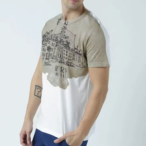 Camiseta Gráfica de Algodón Suave Premium para Hombre, Estilo Casual Oversize, Cuello Redondo, Manga Corta, Estampada, Streetwear, Cómoda y a la Moda - Product Image 1