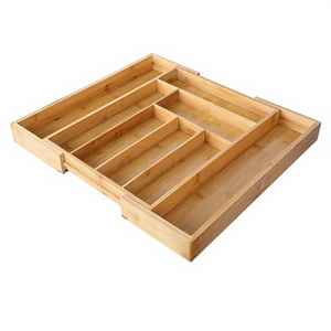 Handcrafted Wooden Cutlery Organizer <b>Tray</b> With Handles Kitchen Utensil <b>Storage</b> Box Flatware Holder Rustic Table Organizer - Product Image 4