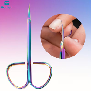 Ciseaux à cuticules professionnels avec logo personnalisé, fabrication OEM/ODM, vente en gros, ciseaux à manucure incurvés en acier inoxydable avec poignées en acier - Product Image 3