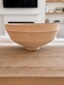 Modern White Paper Mache Pedestal Bowl Handmade Decorative Centerpiece for <b>Console</b> <b>Table</b> Dining <b>Table</b> Coffee <b>Table</b> Decor - Product Image 4