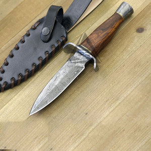 Nouvel Arrivage Couteaux à lame fixe de qualité DIY en acier Damas inoxydable avec manche en bois, personnalisable OEM, fabriqué au Pakistan, équipement de chasse - Product Image 2