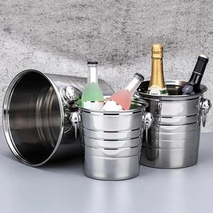Bulk Stainless Steel Beer Ice Bucket Party Ice <b>Container</b> Double Wall Insulated <b>Wine</b> Champagne Cooler Bar Accessories with Handle - Product Image 5