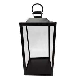 Square <b>Lantern</b> With Handle Black Colour Small Size Hanging & <b>Decorative</b> <b>Lantern</b> for Home & Wedding Decoration Candle Holder - Product Image 2