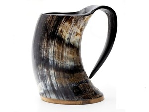 Mug à bière haut de gamme en corne de bœuf naturelle, style viking médiéval, fabricant d'articles de boisson - Product Image 6