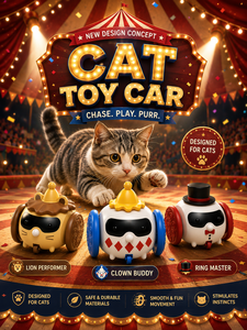 Intelligentes interaktives Haustier-Spielzeugauto für Hunde und Katzen – ferngesteuertes, elektrisch bewegliches Spielzeug für Bewegung und Training - Product Image 3