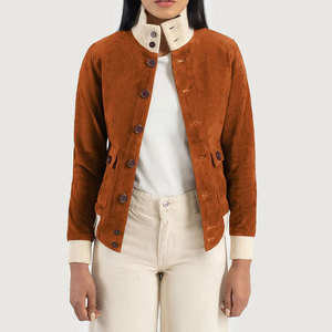 Women's Winter Real Suede Cowgirl <b>Leather</b> Racer <b>Jacket</b> 2021 New Women Latest Fashion Genuine Suede <b>Leather</b> Motorbike <b>Jacket</b> - Product Image 1