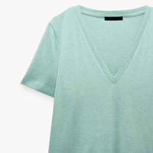 เสื้อยืดแฟชั่นสตรีทแวร์แขนสั้นทันสมัยใส่สบายทรงหลวมสไตล์ลำลองประจำวันปี 2026 OEM ทรงปกติ - Product Image 3