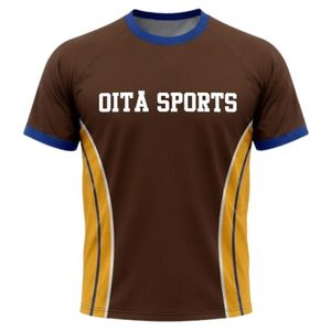 Unisex Brown Gold Sublimation Netball Shirt Polyester Short Sleeve Sportswear <b>Athletic</b> Team Uniform Performance Apparel - Product Image 1