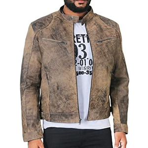 Chaqueta personalizable para hombre Chaqueta de moto de cuero personalizable Chaqueta de moto ajustada para hombre - Product Image 5