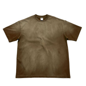 T-shirt décontracté pour homme en jersey de coton bleu foncé à manches courtes, col rond, coupe classique, couleur unie - Product Image 5