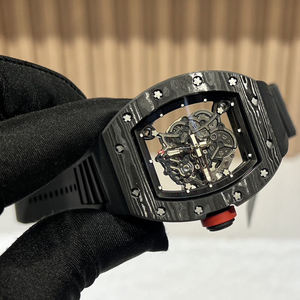 Reloj de Hombre Multifunción de Alta Gama con Logotipo Personalizado, Estilo 35-02, Caja de Fibra de Carbono, Correa de Goma, Mecánico Flyback de Moda - Product Image 3