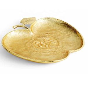New Arrival Leaves Design Serving <b>Bowl</b> Aluminum Salad <b>Snack</b> Fruit & Nuts Serving <b>Bowl</b> Dining Table Decor Serving <b>Bowl</b> - Product Image 5