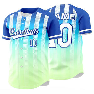 Maillots de baseball personnalisables pour sports d'équipe – Mélange polyester/coton respirant, anti-humidité, anti-bactérien - Product Image 1